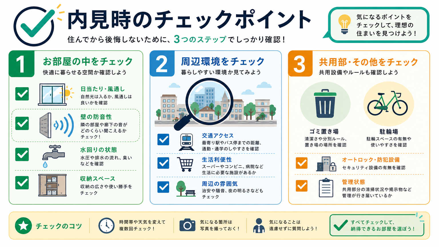 内見時に近隣トラブルを避けるためのチェックポイント